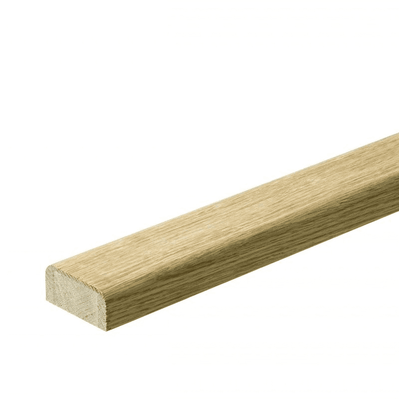 Solid White Oak 2 4m Elements Base Rail Un-Grooved for Glass Panel Clamps