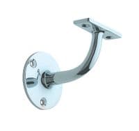 Solid White Oak 54mm Mopstick Wall Mounted Hand Rail Kit in Chrome