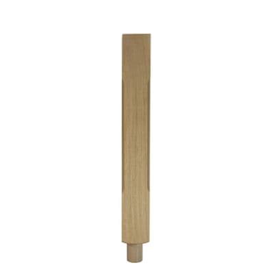 Solid White Oak 725mm Full Spigot Newel Post 90x90mm Stop Chamfered