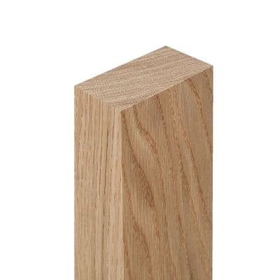 Solid White Oak 900mm Half Newel Post 32x70mm Square Edge