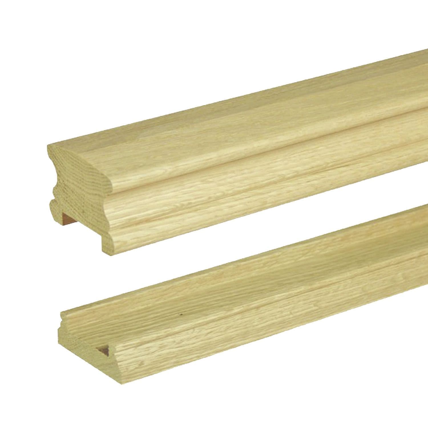 Oak Base Rails Solid White Oak Classic Handrail & Baserail Kit 41mm Groove