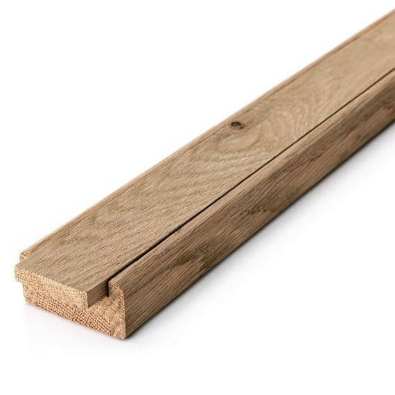 Solid White Oak Crown Baserail 41mm Groove