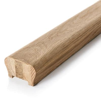 Solid White Oak Crown Handrail 41mm Groove