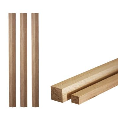 Solid White Oak Floor to Ceiling Room Divider Slat 41x41x2400mm