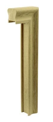 Solid White Oak HDR Handrail Vertical Turn 126x475mm Trademark