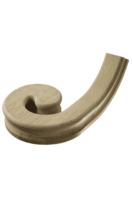 Solid White Oak HDR Volute Left Hand 140x356mm Trademark