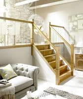 Solid White Oak Immix Base Rail 3.6m for Glass Panel 8mm Pre-Finished