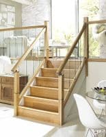Solid White Oak Immix Base Rail 3.6m for Glass Panel 8mm Pre-Finished