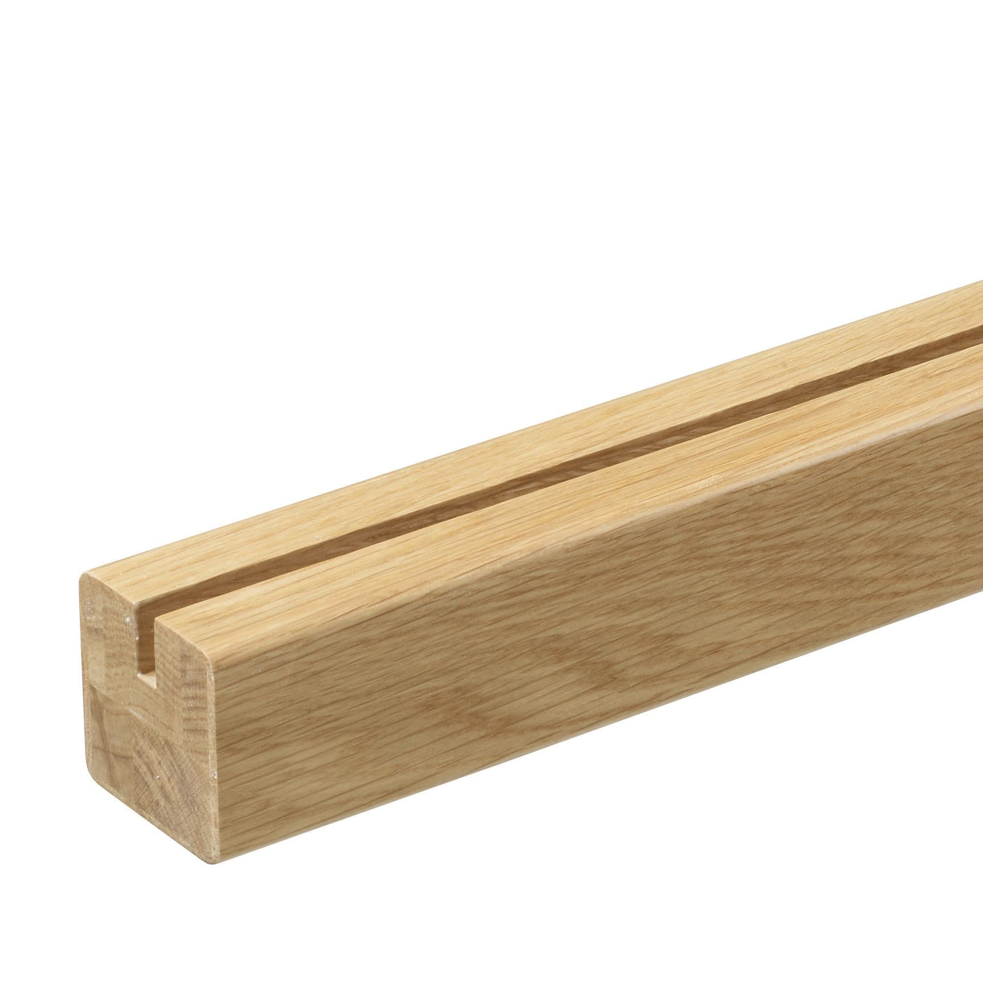 Oak Base Rails Solid White Oak Immix Base Rail 3 6m for Glass Panel 8mm Pre-Finished