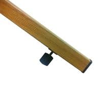 Solid White Oak Immix Handrail 2.4m for Glass Panel 8mm Pre-Finished