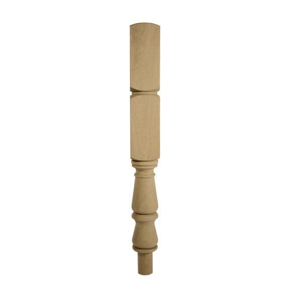 Spool Turned Posts Solid White Oak Intermediate Newel Turn Post 90x90x710mm