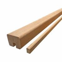 Solid White Oak Modern Handrail & Baserail Set for Metal Spindle 12.5mm
