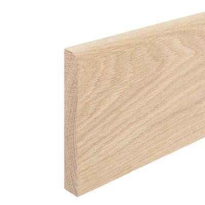 Solid White Oak Round Over Skirting Board 20x145x3000mm