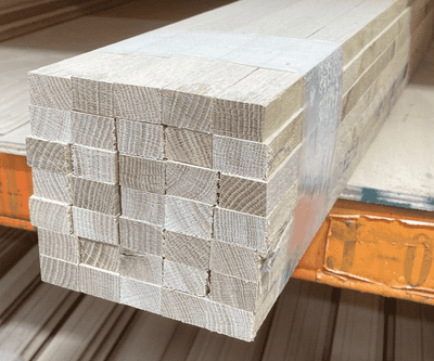 Solid White Oak Sawn Strips 13x32mm for Profiles & Mouldings (Pack of 25)