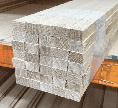 Solid White Oak Sawn Strips 27x27mm for Profiles & Mouldings (Pack of 25)