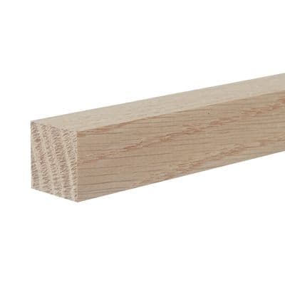 Solid White Oak Square Beading 25mm x 25mm