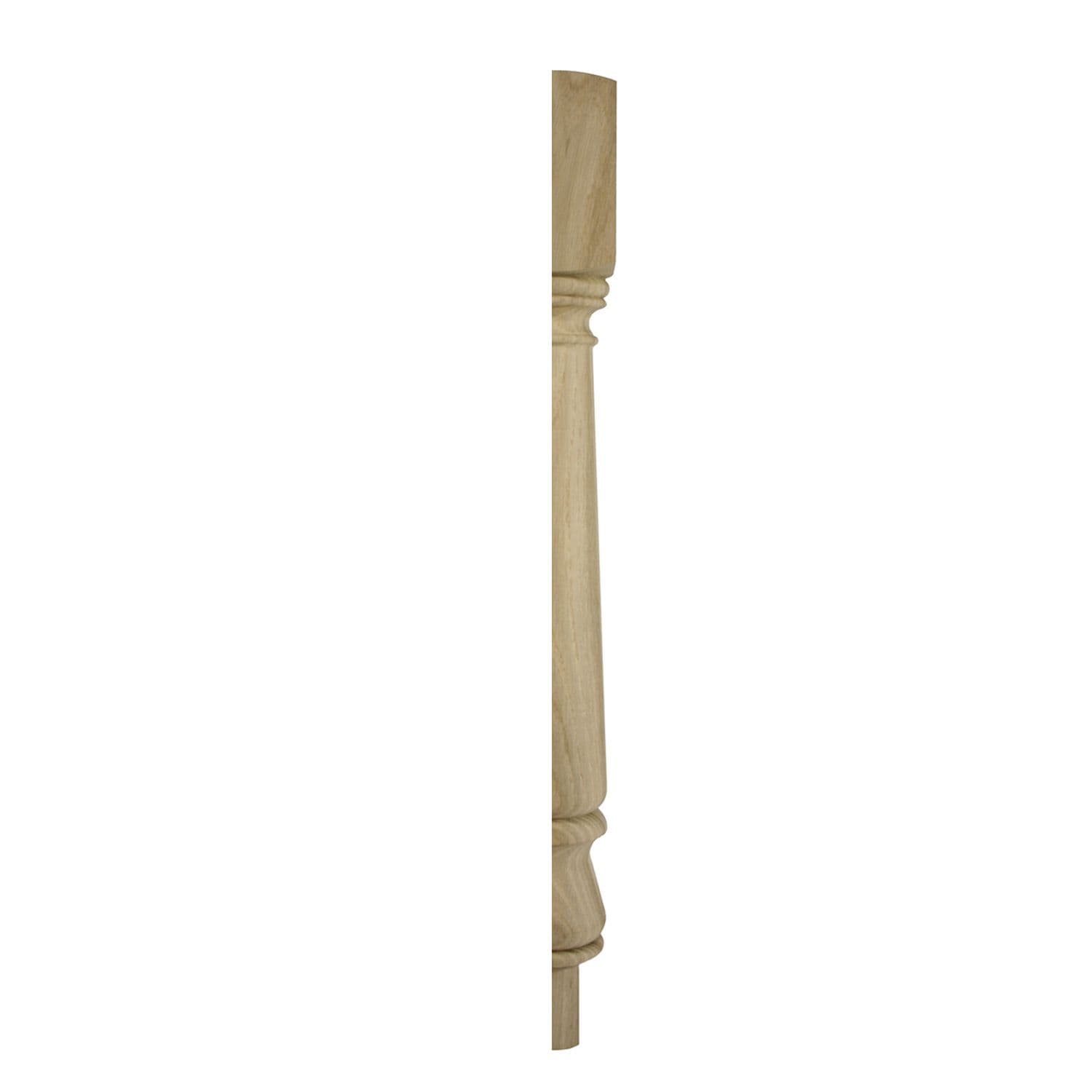 Bottom Newel Posts Solid White Oak Top & Bottom Newel Turn Post 43x90x725mm Half
