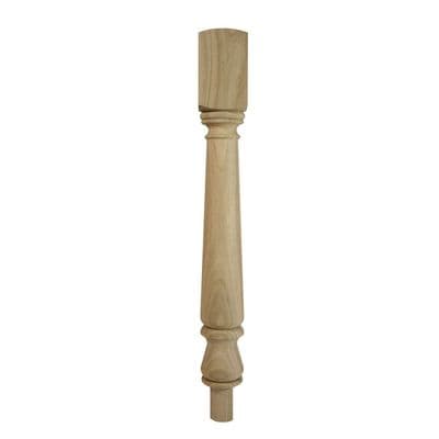 Solid White Oak Top & Bottom Newel Turn Post 90x90x725mm