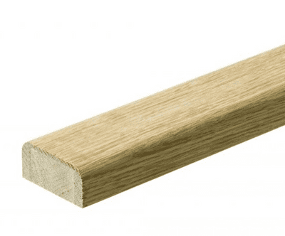 Solid White Oak Trademark HDR Baserail Un-Grooved