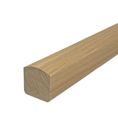 Solid White Oak Vision Handrail Un-Grooved for Glass Panel Brackets