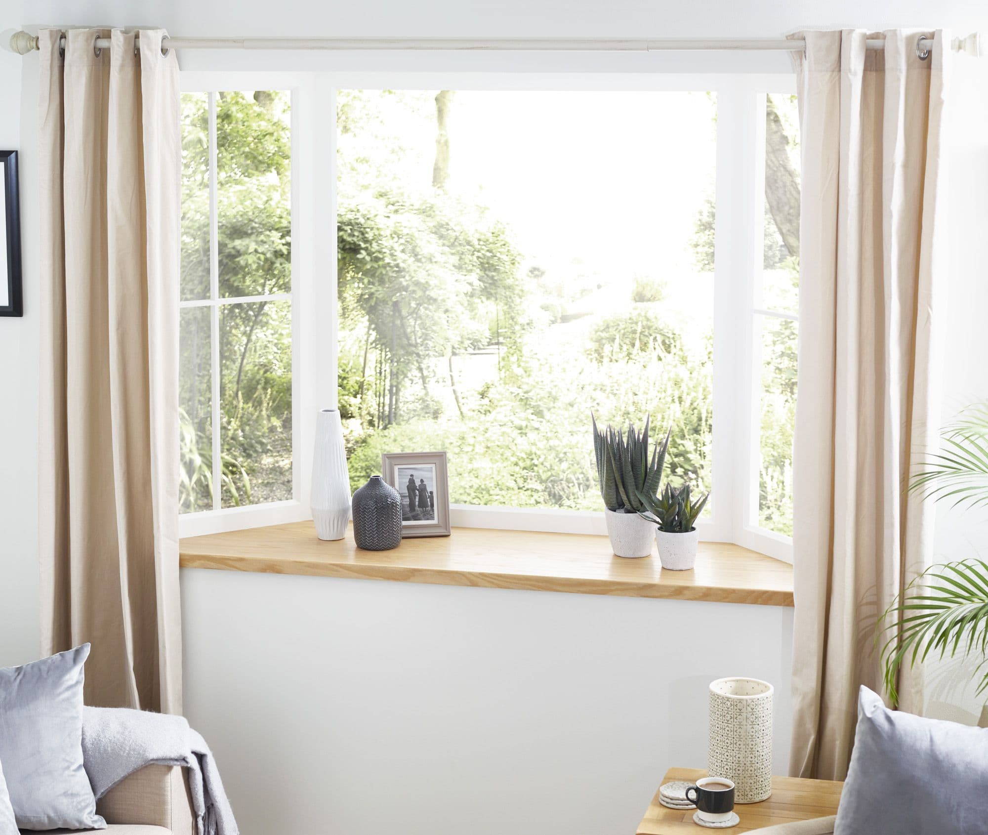 Solid White Oak Window Sill Board 30x400mm Square Edge