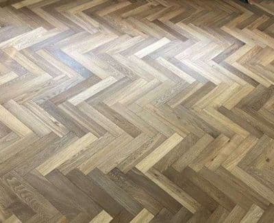Stanford Herringbone Oak Flooring 15x70mm Smoked & Oiled H2019B