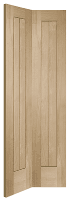 Suffolk Essential Oak Internal Bi-Fold Door Unfinished by XL Joinery