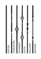 Trademark Boston Metal Baluster 850mm Black Spindle
