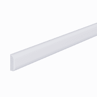 White Primed D-Moulding Cover Strip 8x34mm Paint-Ready 2.4m