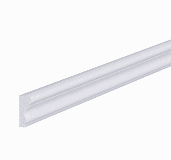White Primed Decorative Panel Moulding 16x29mm Paint-Ready 2.4m