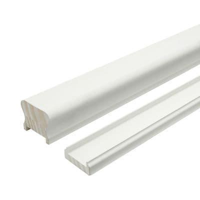 White Primed HDR Handrail & Baserail Kit 41mm Groove