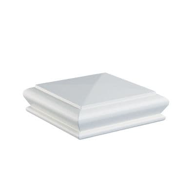 White Primed Pyramid Newel Post Cap for 90mm Newels 120x120mm
