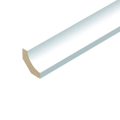 White Primed Scotia Beading 15x15mm Paint-Ready 2.4m