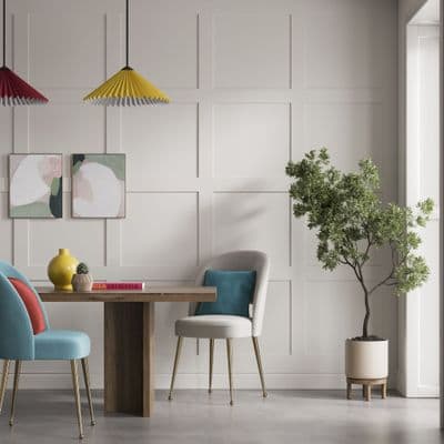 White Primed Shaker Wall Panel Strips 9x97x1200mm Paint-Ready Kit