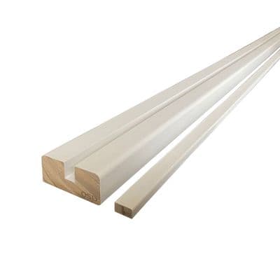 White Primed Vision Base Rail for Glass Panel 8mm & 10mm
