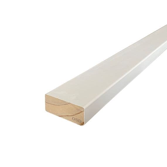 White Primed Vision Baserail for Glass Panel Un-Grooved