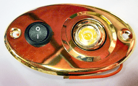 12v Lumo Ciara LED Spotlight brass. boat motorhome
