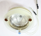 2X GLASS DISC DOWNLIGHT PAIR X2 10W 12V NON SWITCHED MATT SATIN GOLD HALOGEN