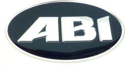 ABI Motorhome caravan  Black & Silver Raised Resin Oval Decal