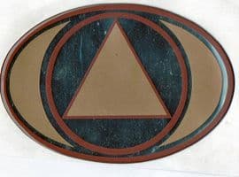 ABI Oval Raised Resin Decal Silver & Bronze