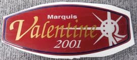 Autocruise Marquis van sticker/decal VALENTINE 2001