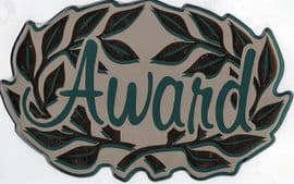 Award Laurel Leaf Raised Resin Decal Green