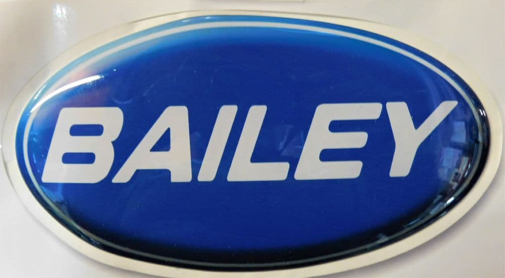 Bailey's Rear Label BAILEY resin caravan sticker/ decal