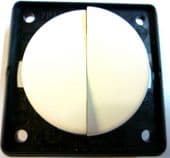 Berker Twin 12/240v switch white