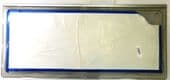 C I motorhome window, raised diamond pattern edging.