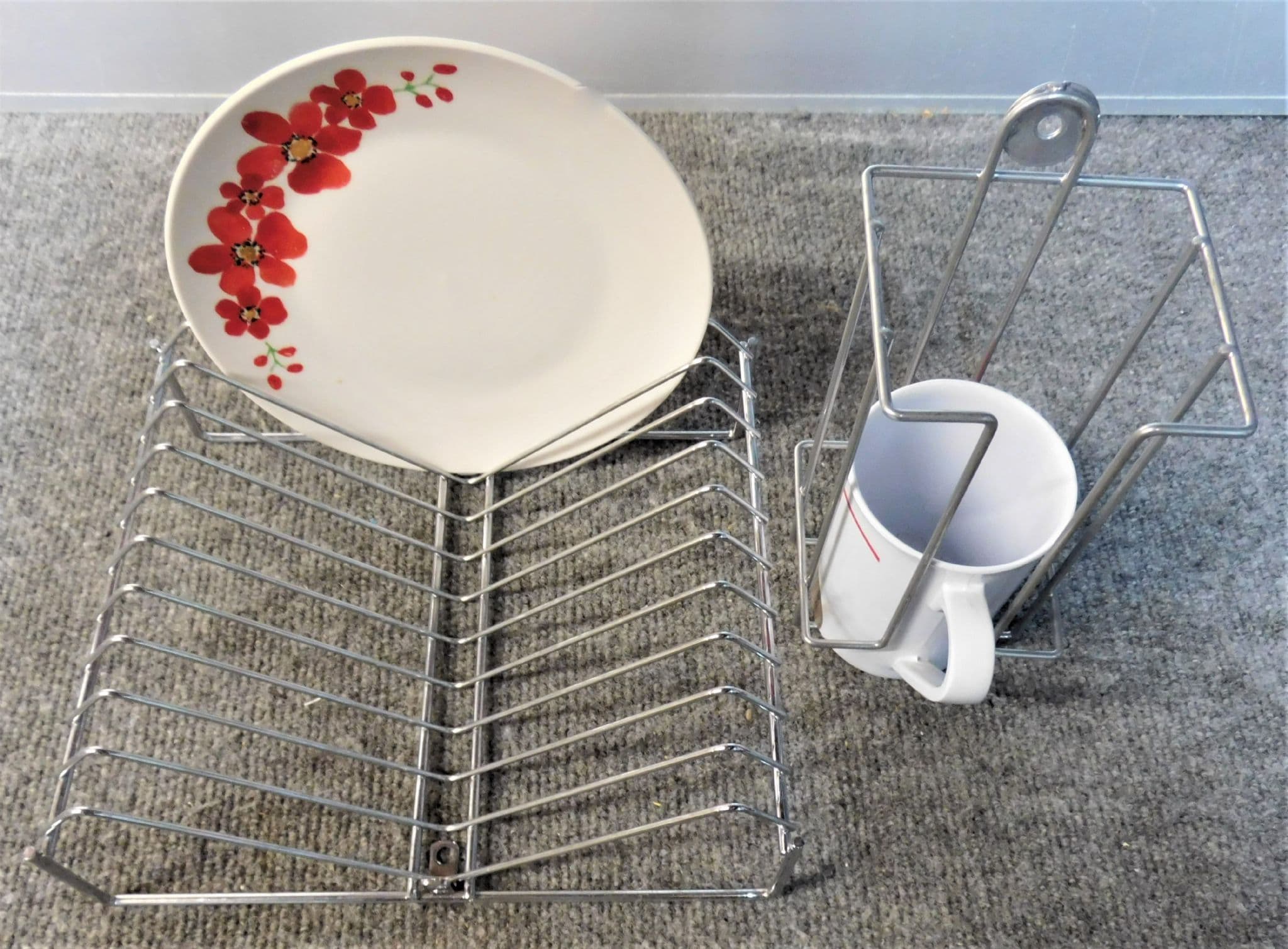 Plate Rack For Caravan Camper van wire cupboard cup plate rack stack