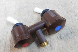 Caravan motorhome Brown Shower Tap Assembly NON Microswitched