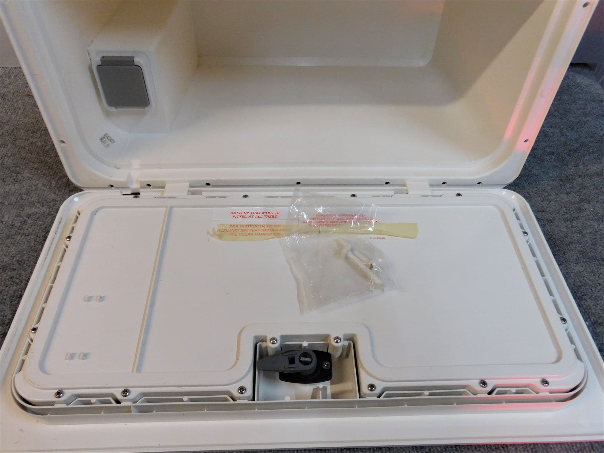 thumbnail image 2 of PLS White NBB Battery Box Door Frame For Caravan & Motorhome – PD1791 2 of 3