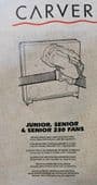 Carver Junior, senior, & senior 230 fans instructions