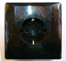 Clipsal continental socket black